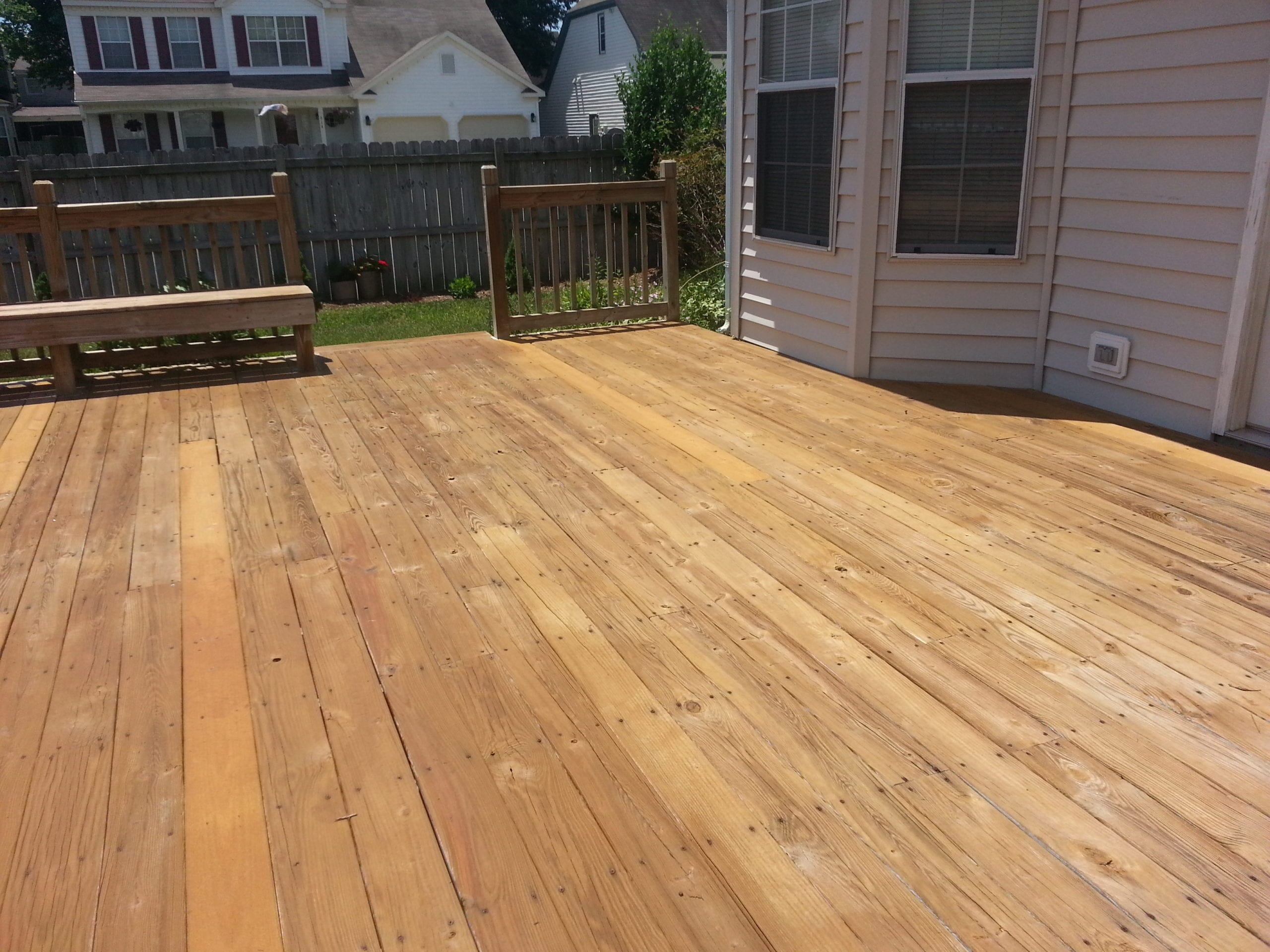after deck cleaning & pressure washing in virginia beach