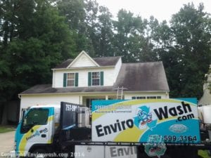 Roof Cleaning & Roof Stain Removal Before | Envirowash | Pressure Washing in Newport News & Yorktown VA