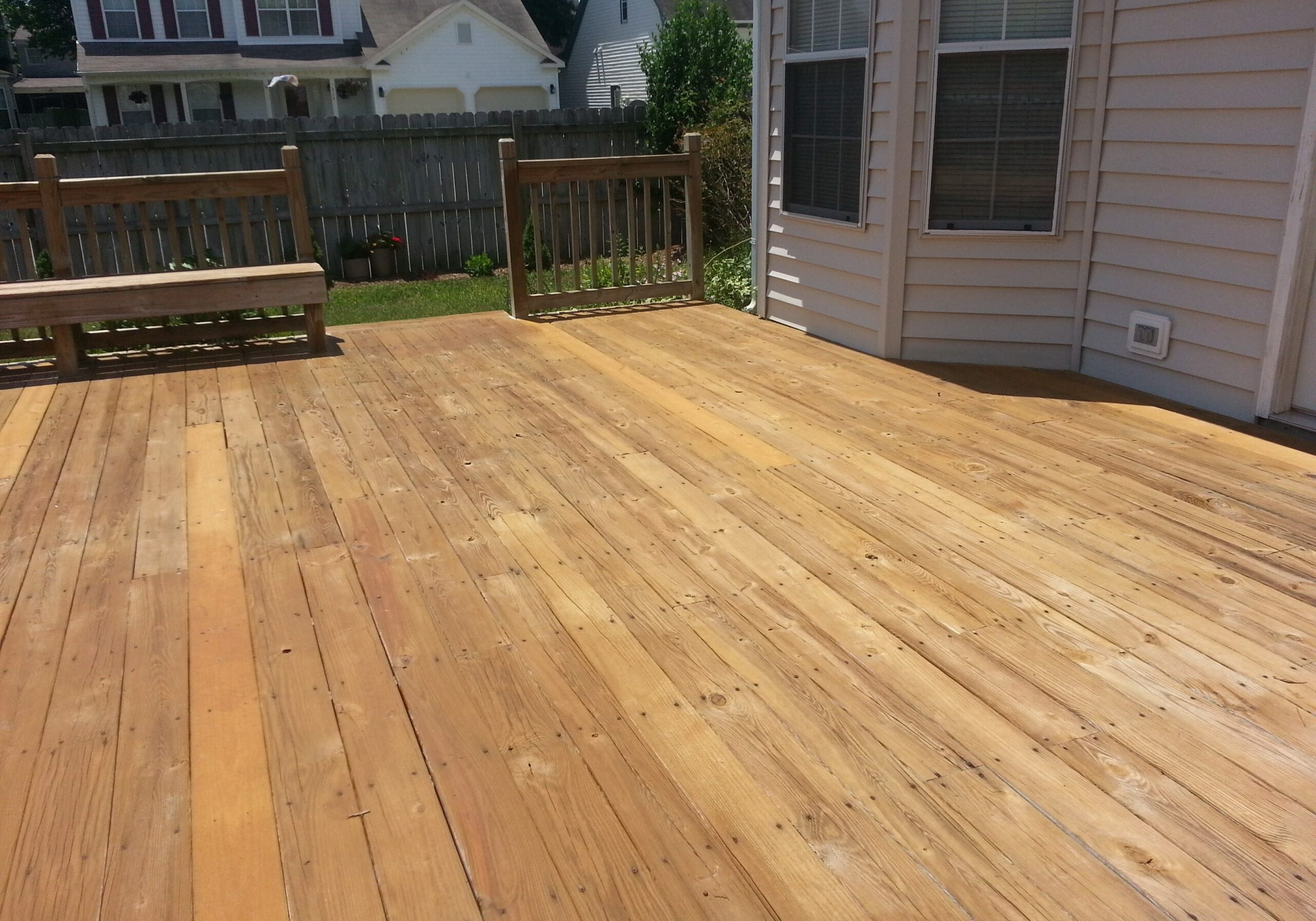 after deck cleaning & pressure washing in virginia beach